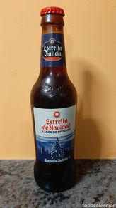 Collectable Beer: ESTRELLA GALICIA NAVIDAD 33 CL LLENA COLECCIONISMO COLISEVM ANTIGÜEDADES